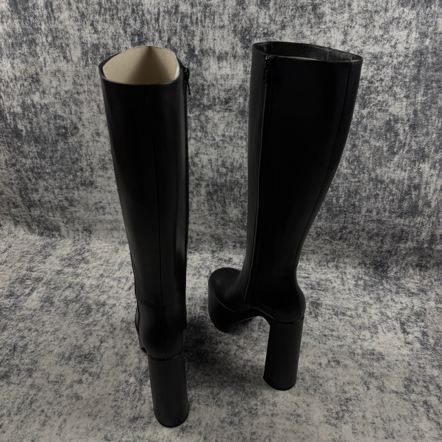 Balenciaga Camden Platform Knee High Boots Black