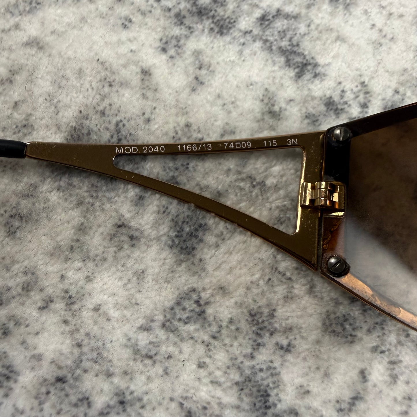 Vintage Versace Medusa Shield ‘Gold/Brown’ Sunglasses