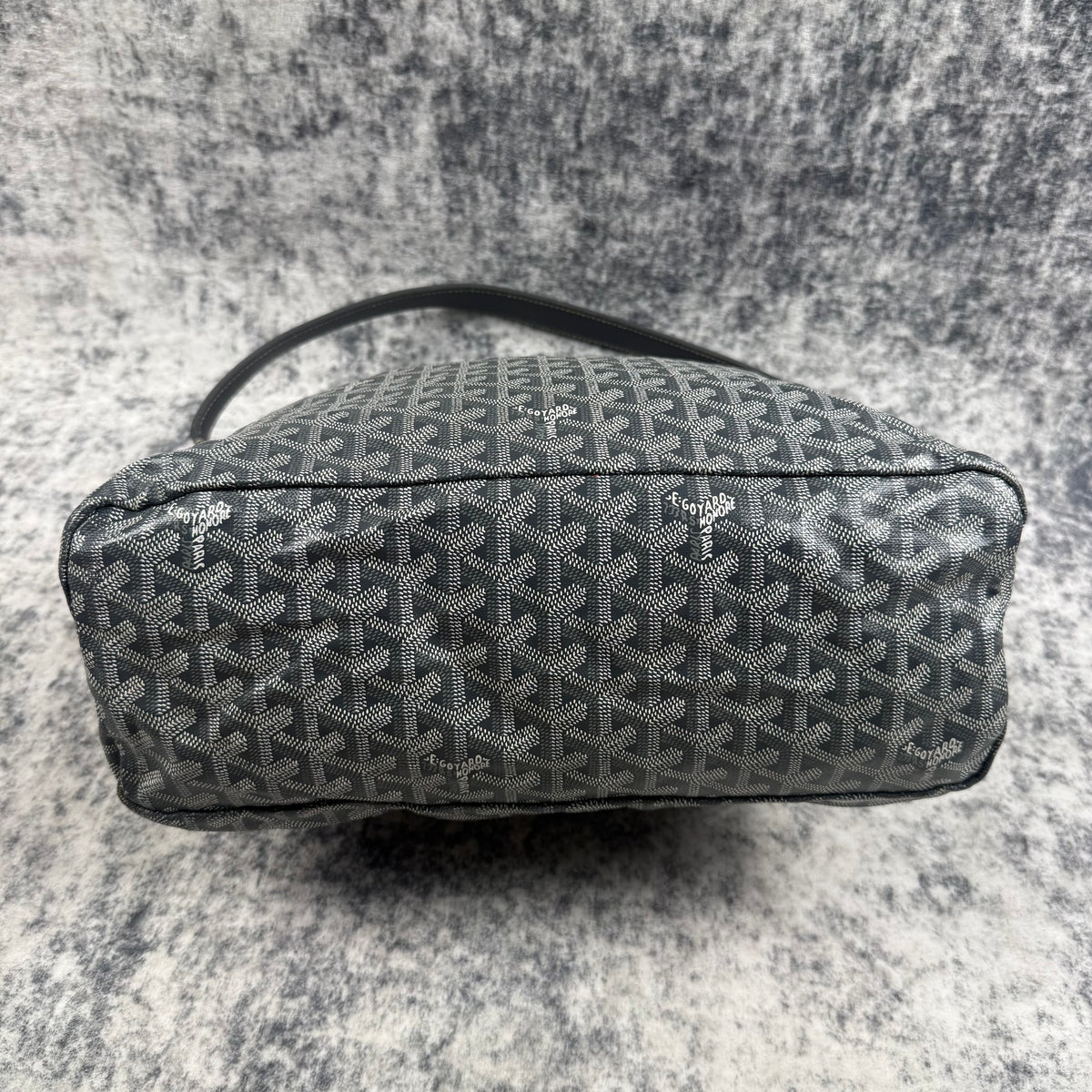 Goyard Grey Goyardine Canvas Hobo Shoulder Bag