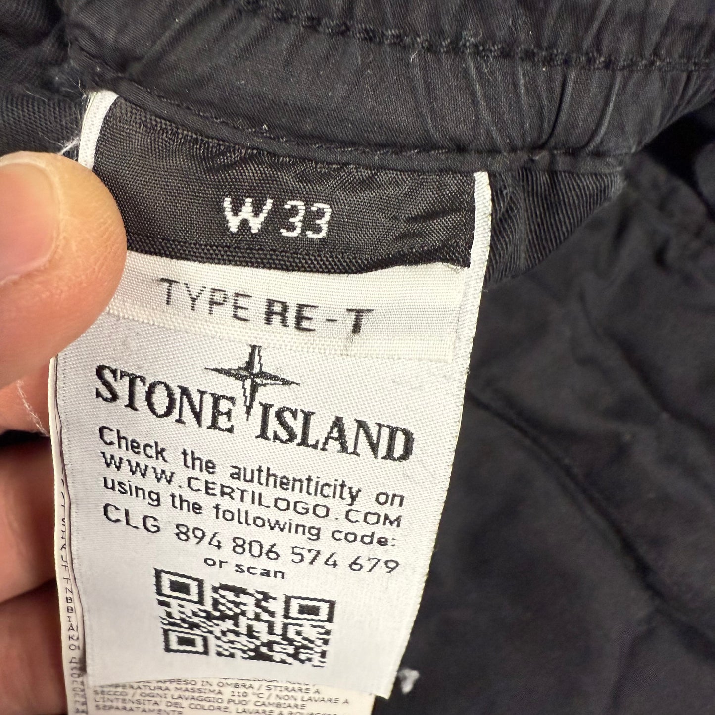Stone Island Nylon ‘Black’ Cargo Pants