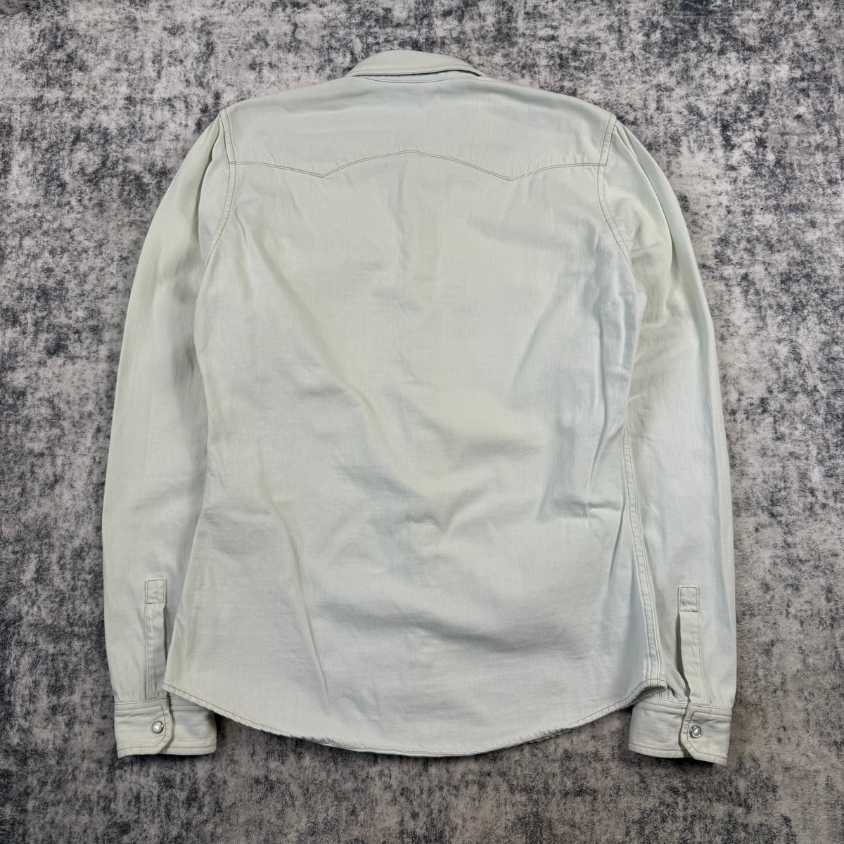 Gucci Washed Denim Western Pearl Snap Shirt