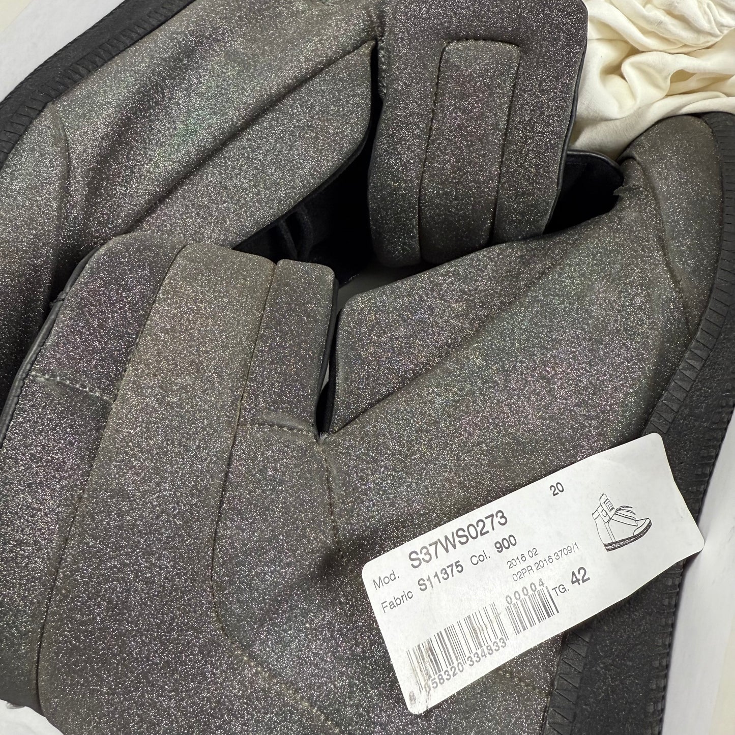Maison Margiela High Future Silver Glitter Shoes