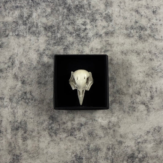Macabre Gadgets Raven Skull White Ring