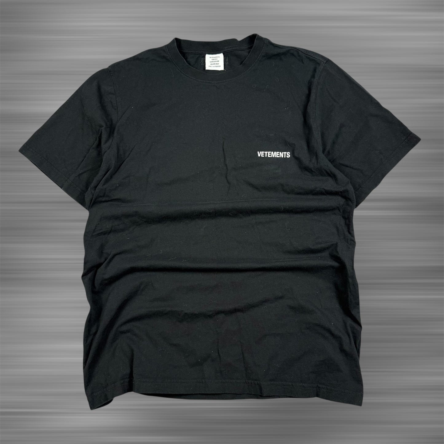 Vetements Logo Front Back ‘Black’ T-Shirt