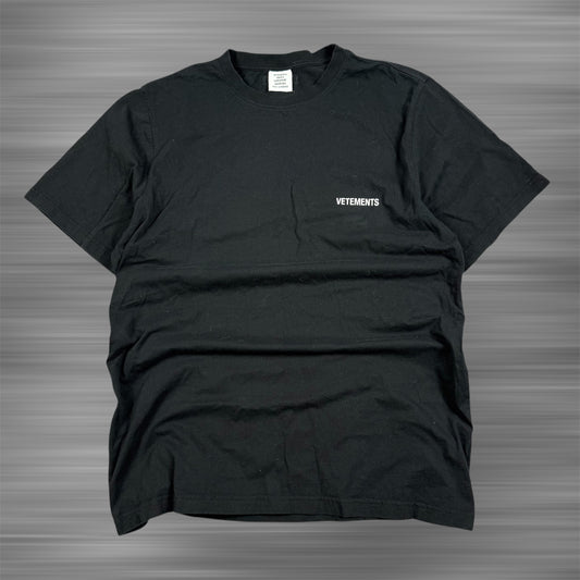 Vetements Logo Front Back ‘Black’ T-Shirt