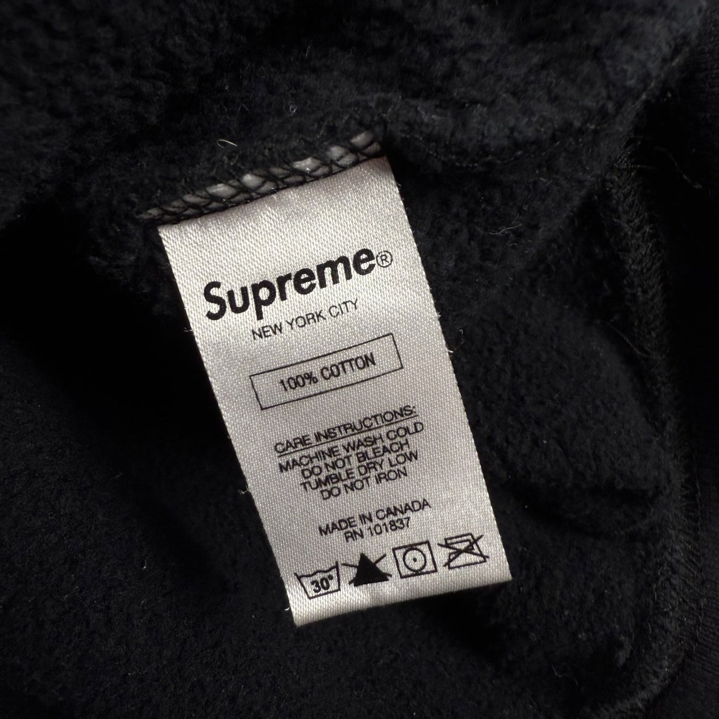 Supreme Small Box Logo ‘Black’ Zip Up Hoodie