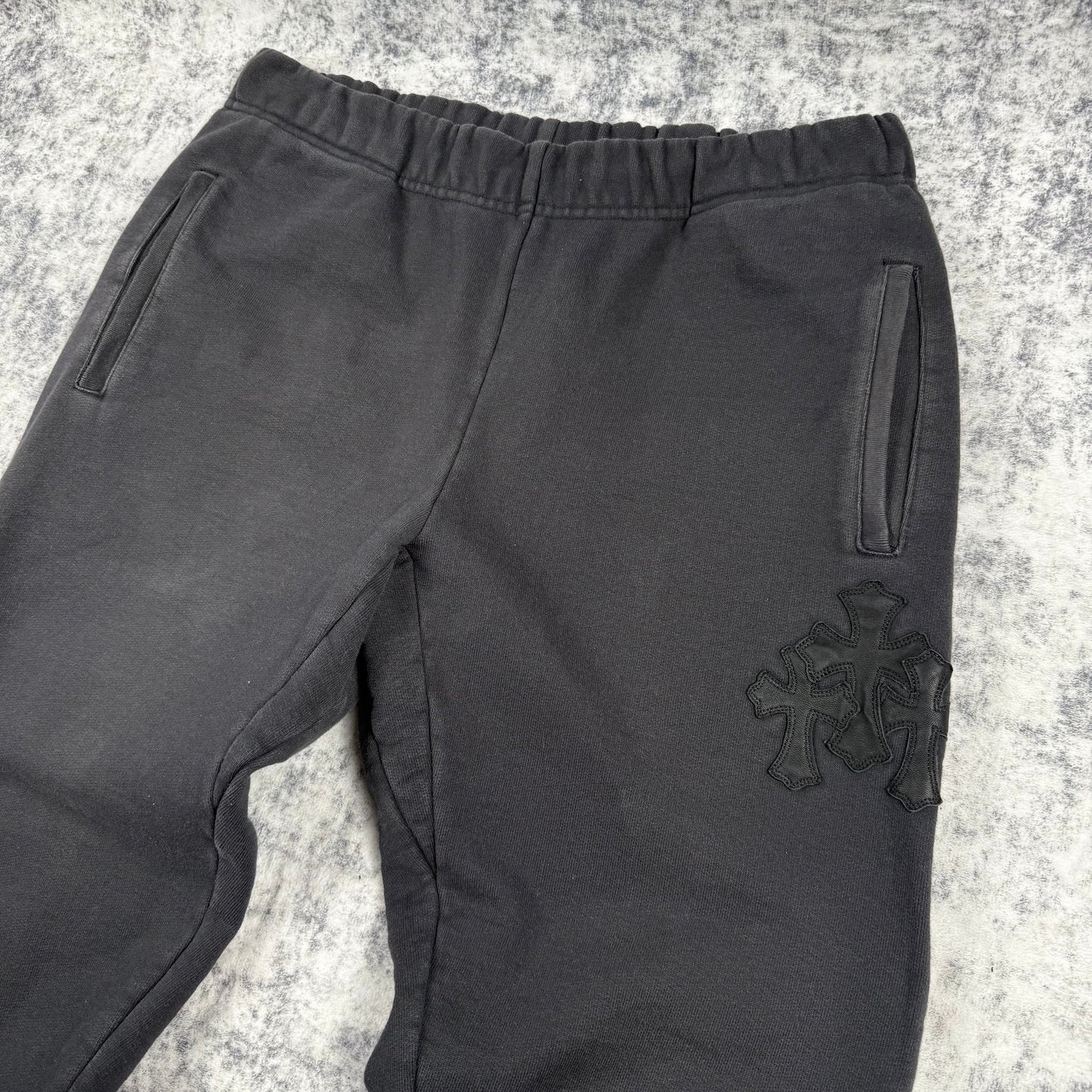 Chrome Hearts Triple Cross Patch Paper Jam  Sweatpants