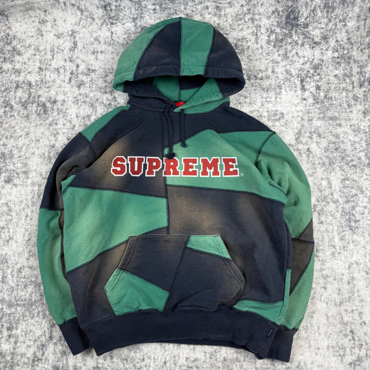 Supreme FW20 Patchwork ‘Green/Navy’ Hoodie