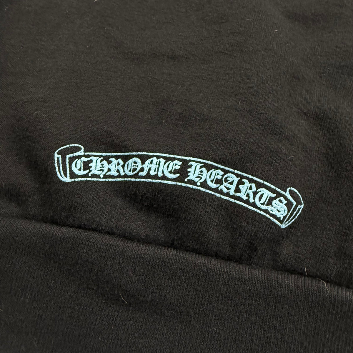 Chrome Hearts ‘Miami Blue’ Script Logo ʼBlack’ Hoodie