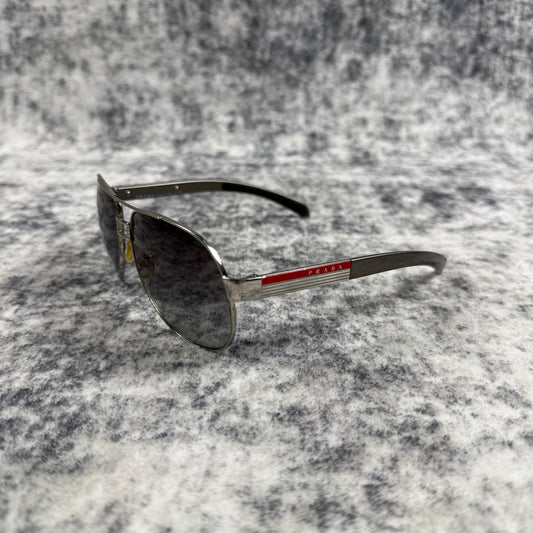 Prada Linea Rossa SPS Aviator ‘Silver/Red’ Sunglasses
