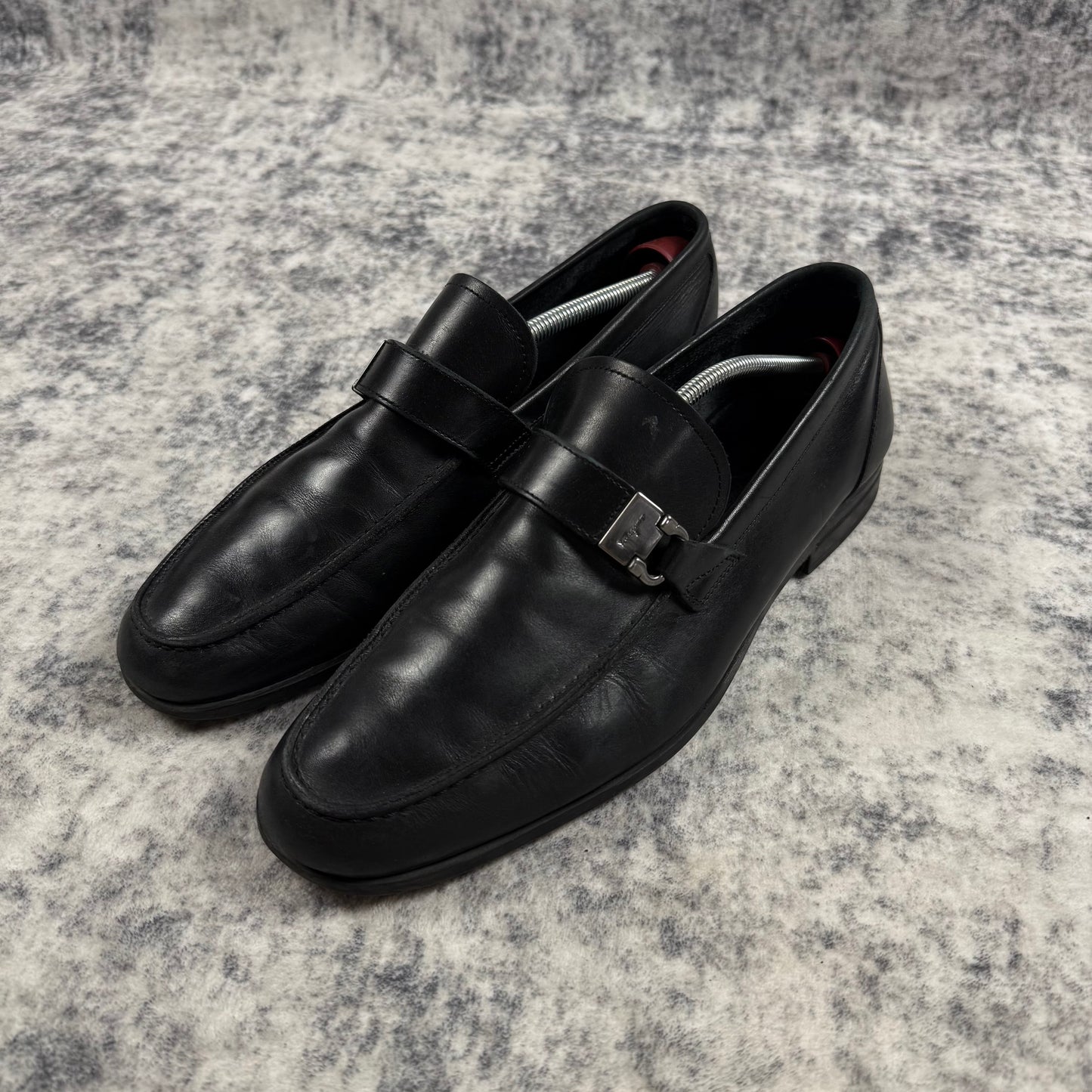 Salvatore Ferragamo Leather ‘Black’ Loafers