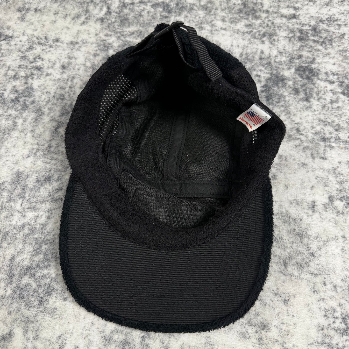 Supreme Fleece Mesh Side Camp ‘Black’ Cap
