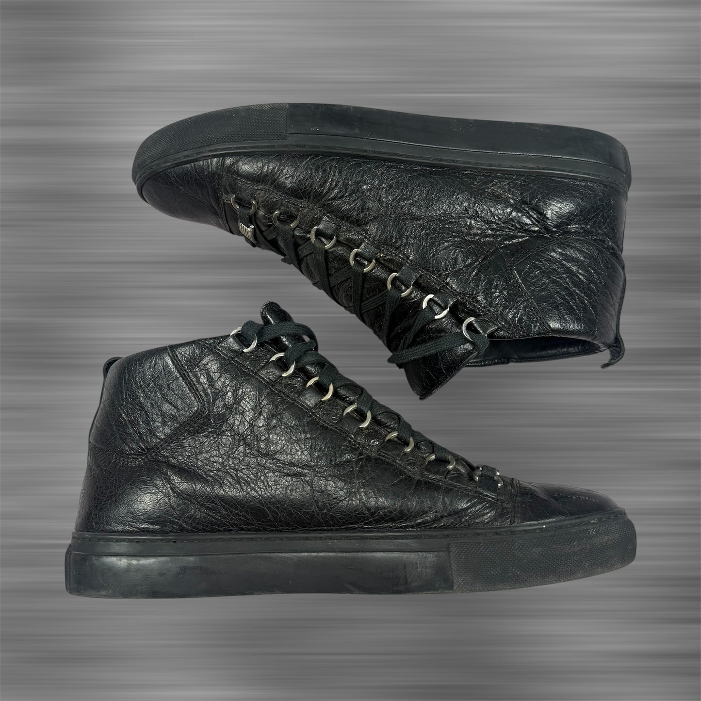 Balenciaga Arena Low Top ‘Black’ Leather Shoes