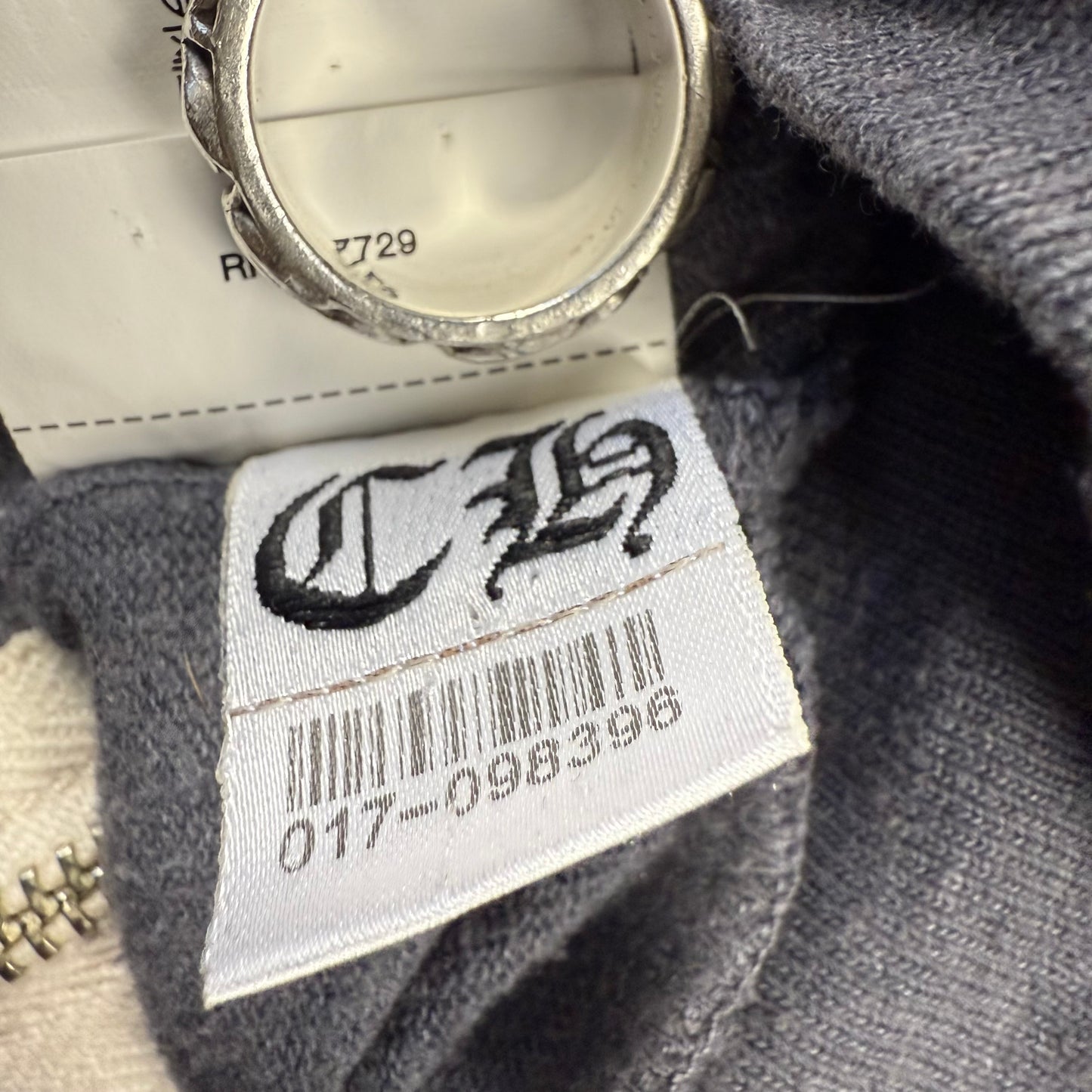 Chrome Hearts Vintage Horseshoe ‘Grey’ Zip Hoodie