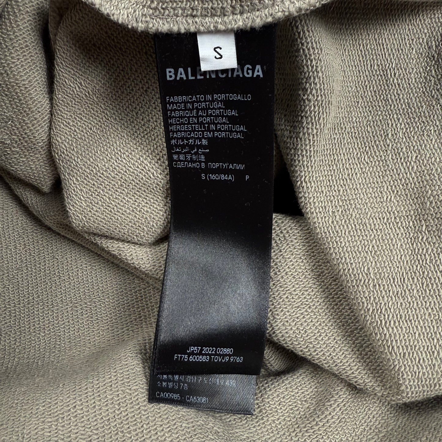 Balenciaga Distressed Embroidered Big Logo Hoodie