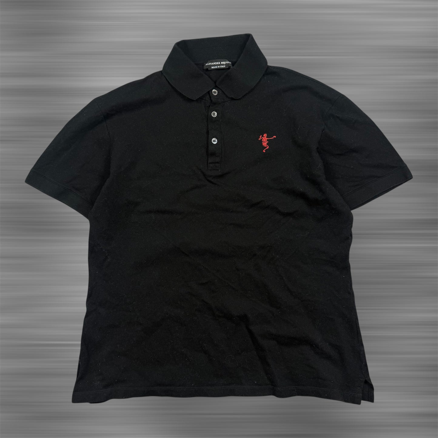 ALEXANDER MCQUEEN Dancing Skeleton honeycomb polo