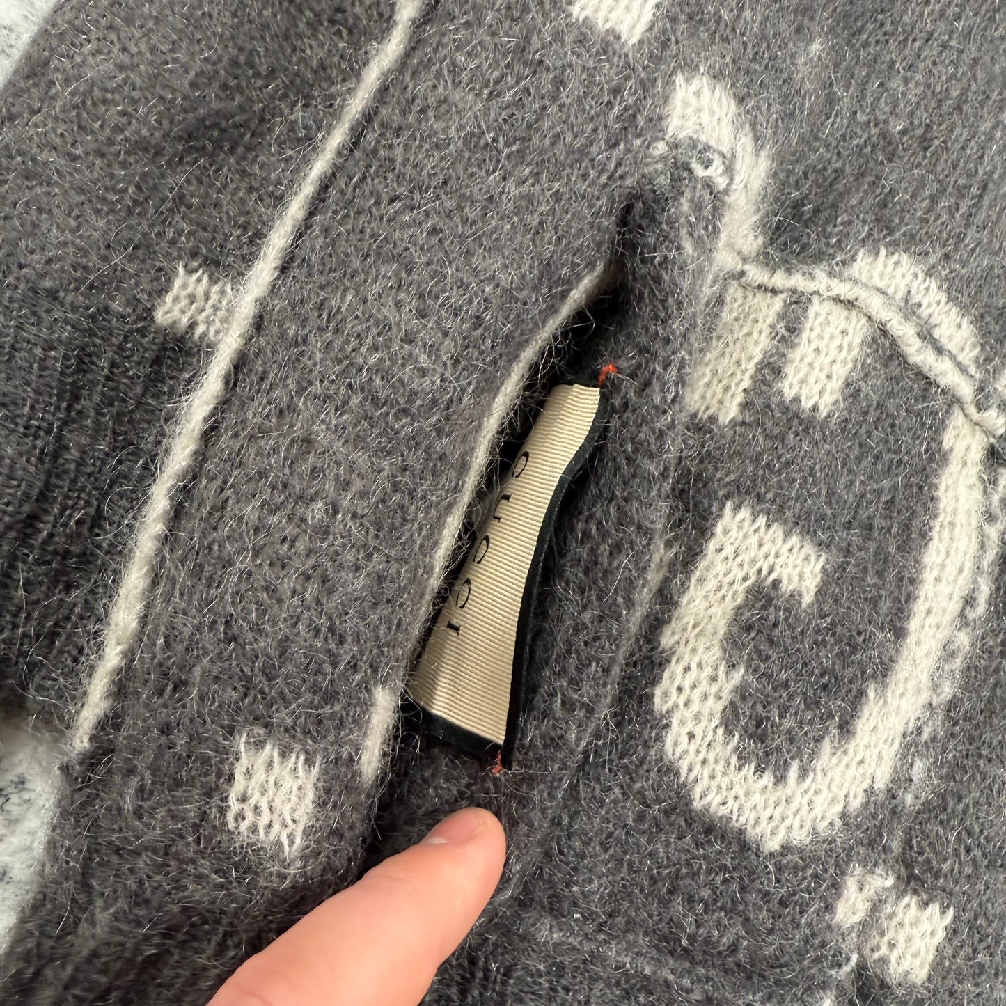 Gucci Reversible GG Mohair ‘Gray’ Cardigan