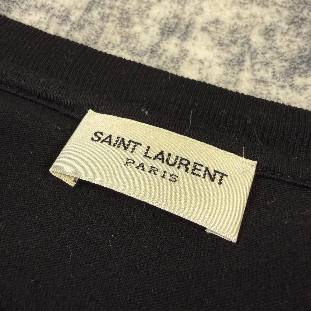 Saint Laurent SS/18 Signature Neck Logo ‘Black’ T-Shirt