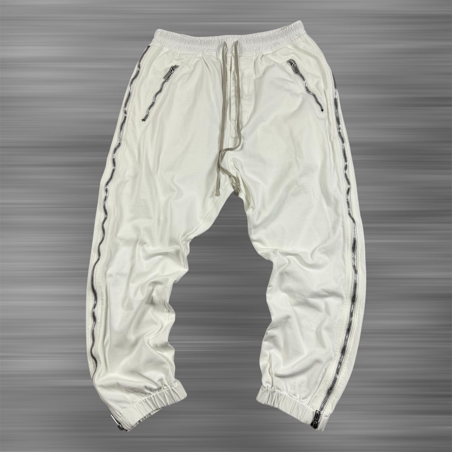 Rick Owens SS20 Tecuatl Side Zip ‘White’ Sweatpants