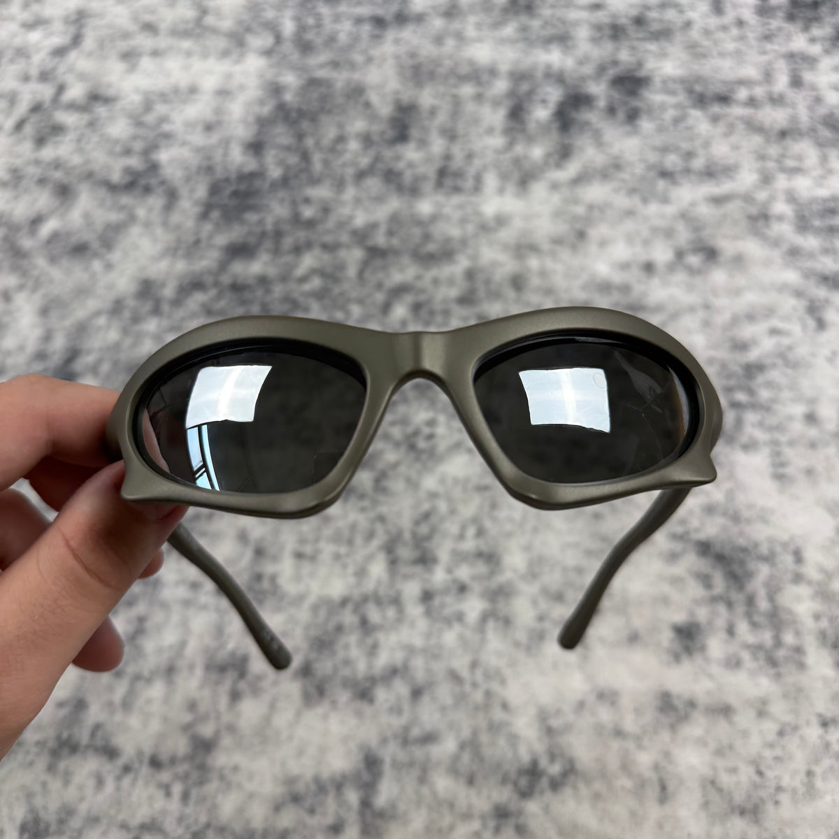 Balenciaga Bat Rectangle ‘Gunmetal/Silver’ Sunglasses