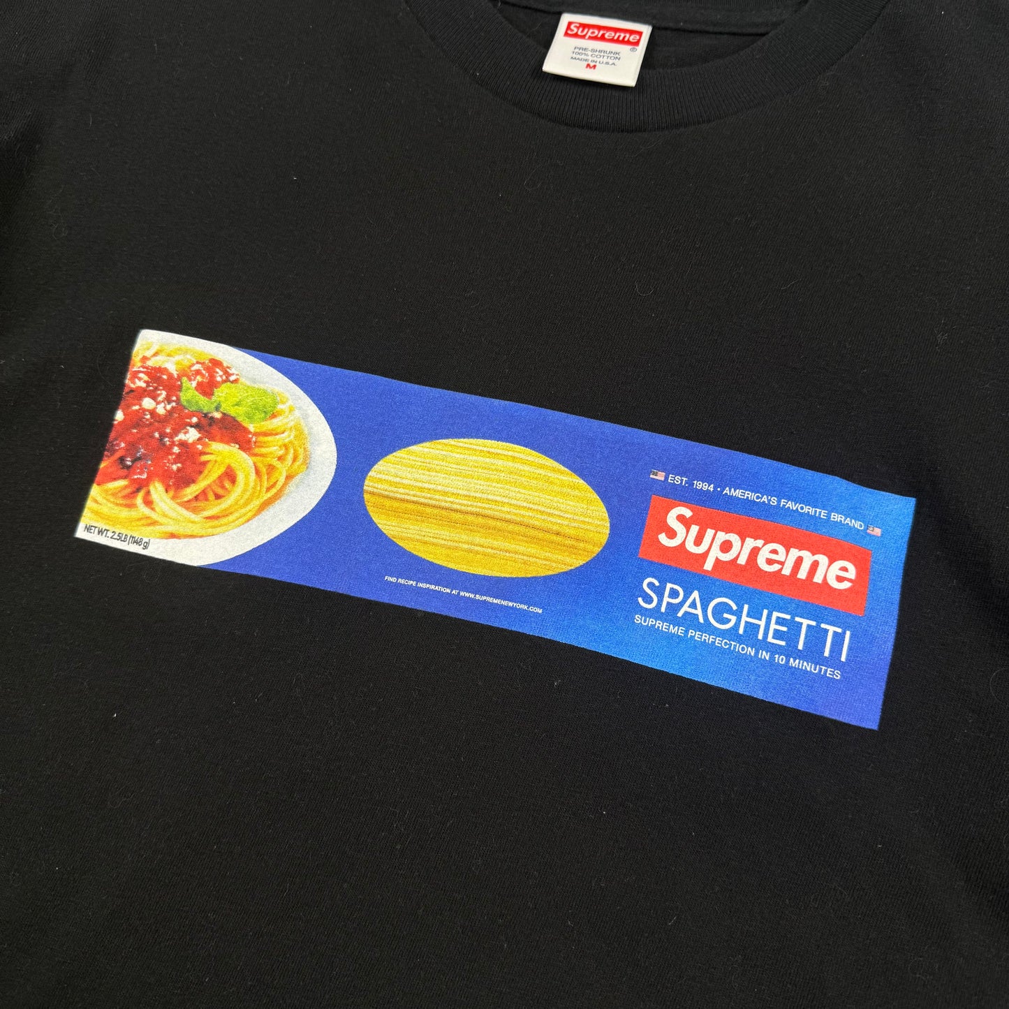 Supreme FW21 Spaghetti ‘Black’ T-Shirt