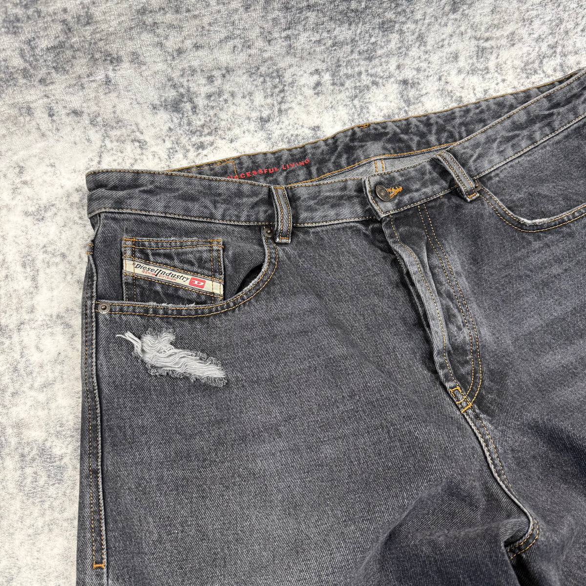 Diesel 1996 D-Sire Distressed Baggy Jeans