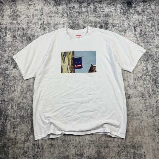 Supreme FW19 Banner ‘White’ T-Shirt