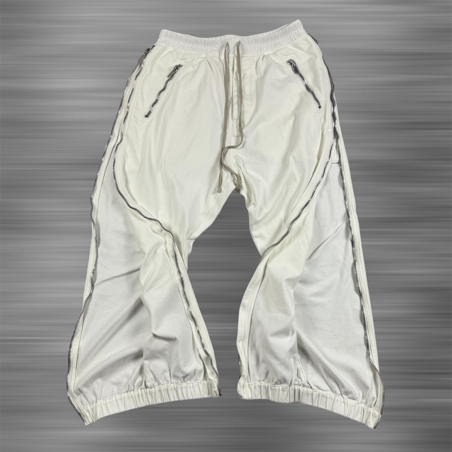 Rick Owens SS20 Tecuatl Side Zip ‘White’ Sweatpants