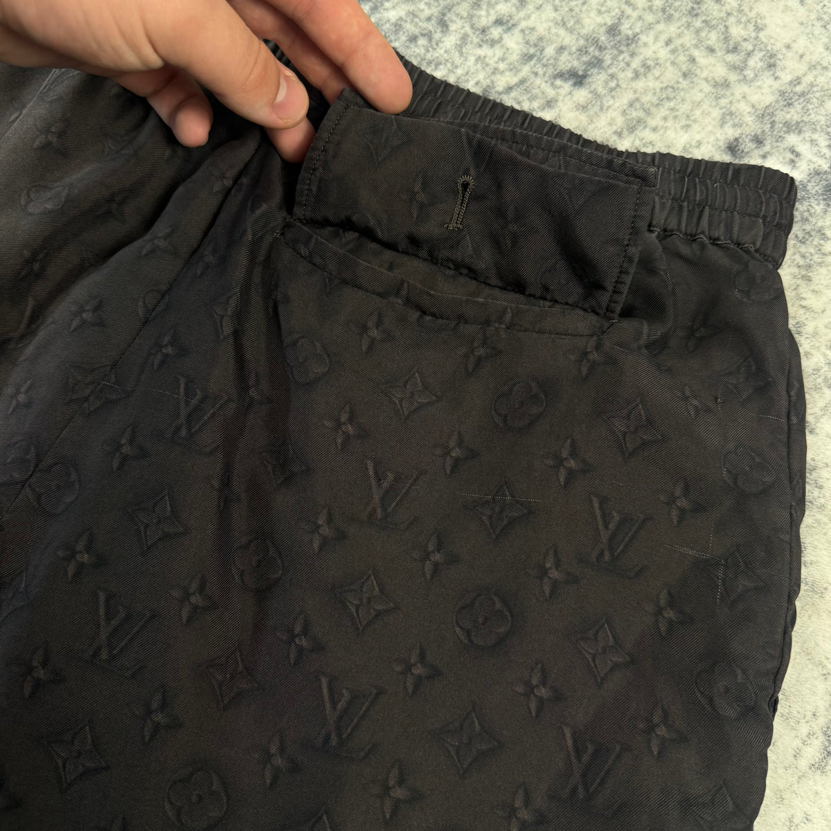 Louis Vuitton Printed Monogram Silk Shorts