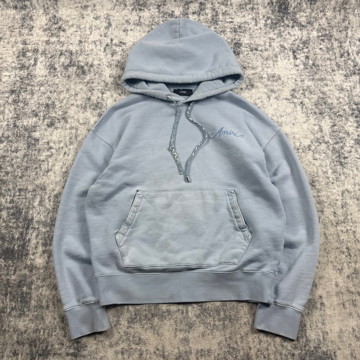 AMIRI Cotton Bleach Bandana ‘Blue’ Hoodie