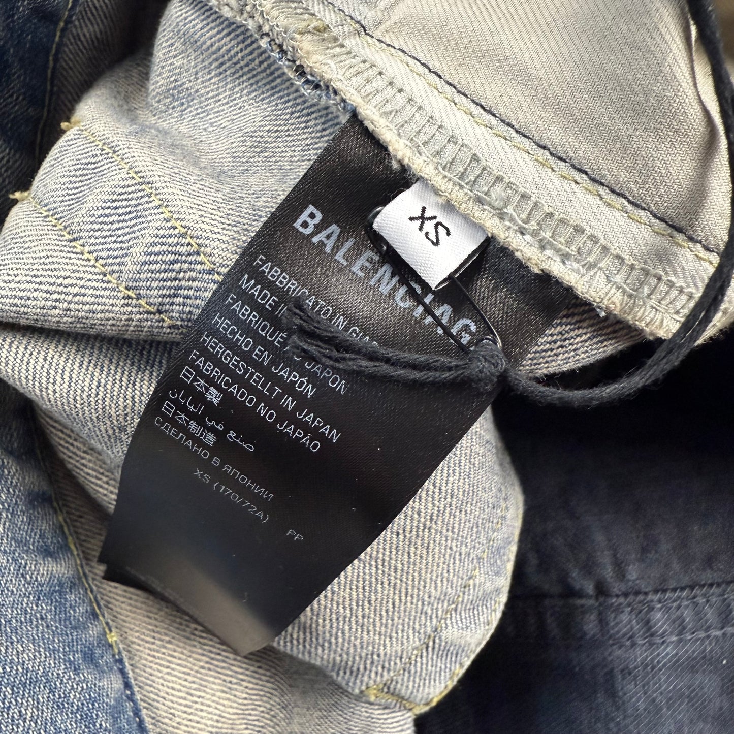 Balenciaga Fifty-Fifty Destroyed ‘Black/Blue’ Jeans