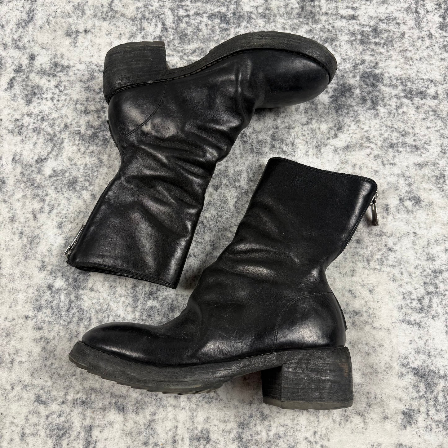 Guidi 788Z Horse Leather ʼBlack’ Back Zip Boots