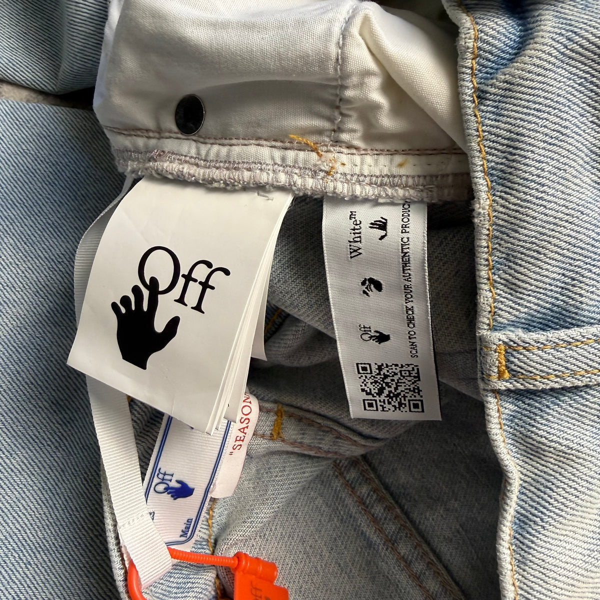 Off-White FW22 Seasonal Light Wash Flared Denim Jeans