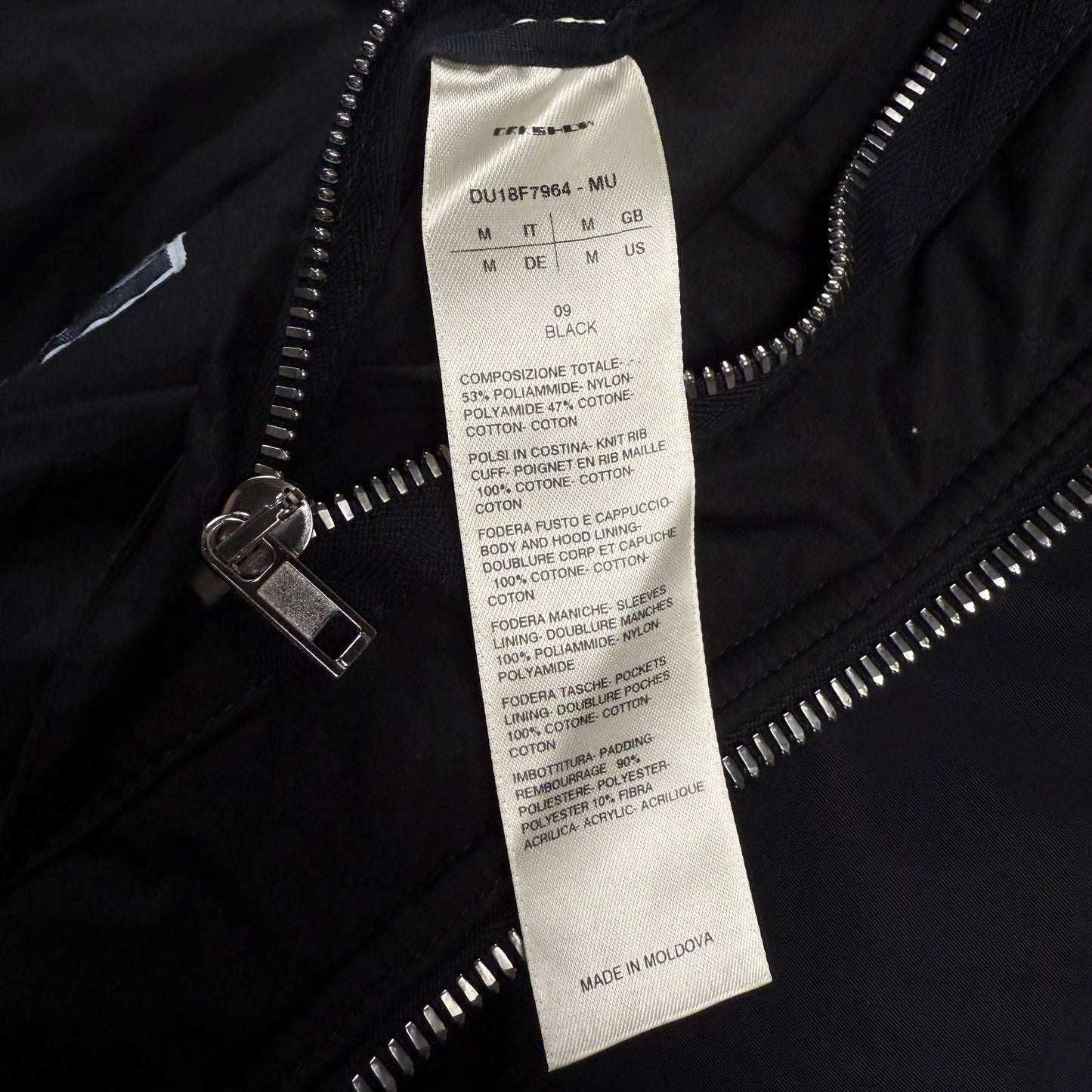 Rick Owens DRKSHDHW Black Hooded Long Heavy Parka