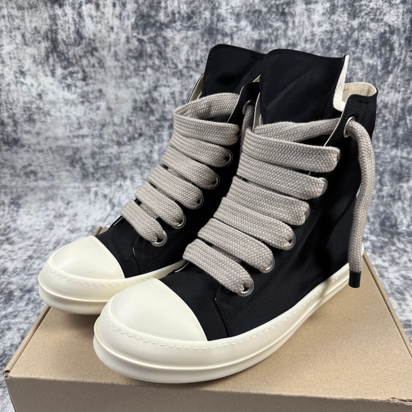 Rick Owens DRKSHDW Canvas High JumboLace ‘Black’ Shoes