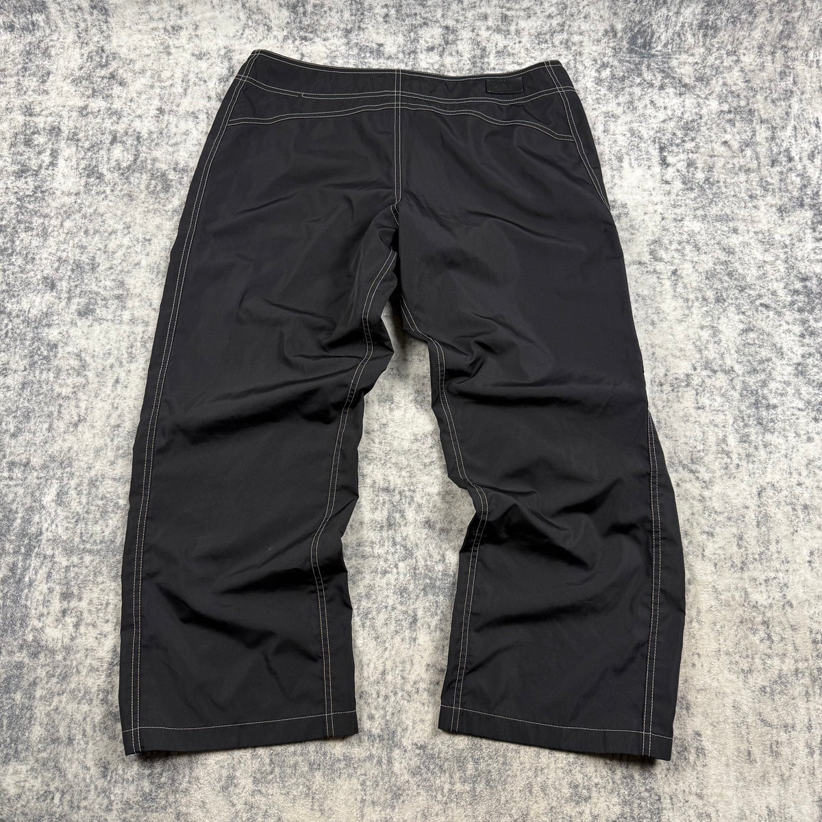 Vintage Gucci Black Contrast Stitch Technical Pants
