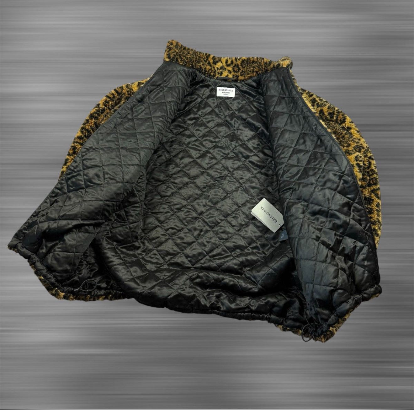 BALENCIAGA Oversized Leopard-Print Faux Fur Jacket