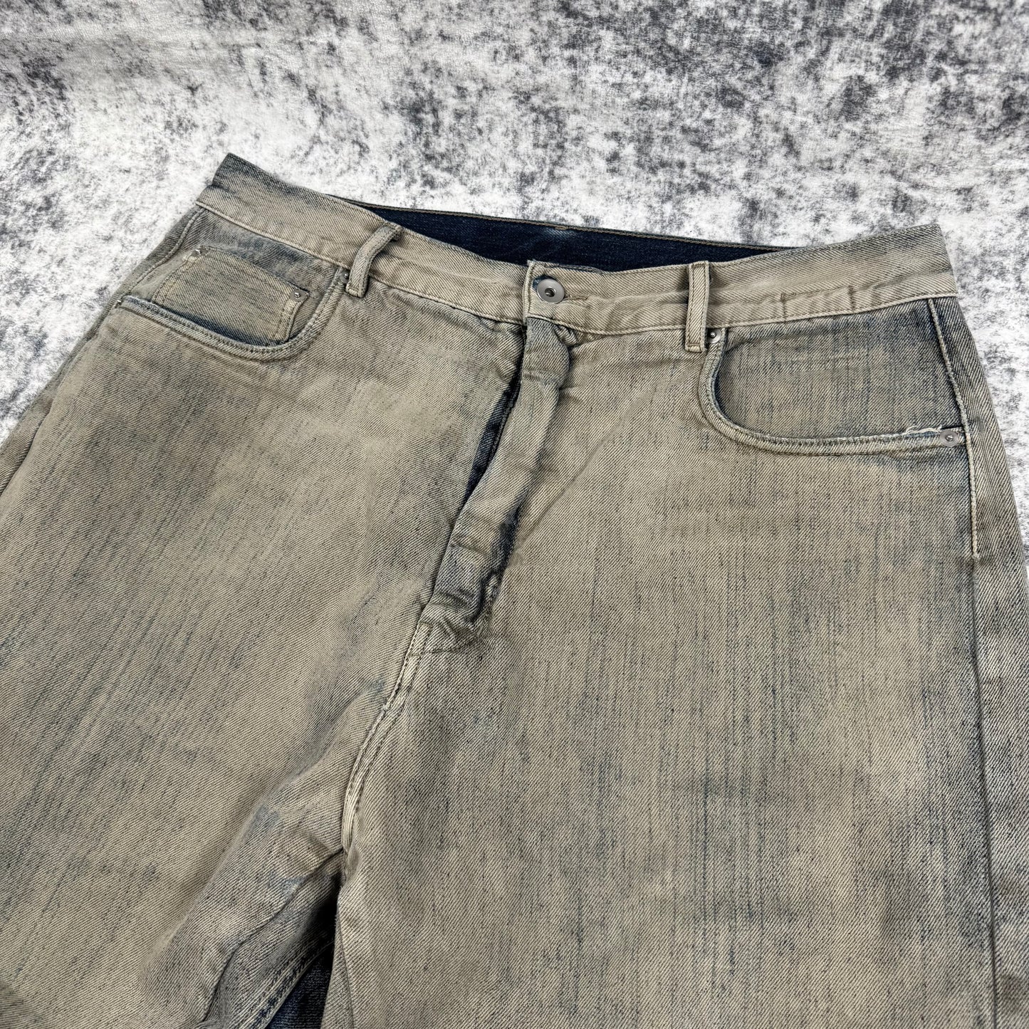 Rick Owens DRKSHW Geth Cut Baggy ‘Mineral Pearl’ Jeans