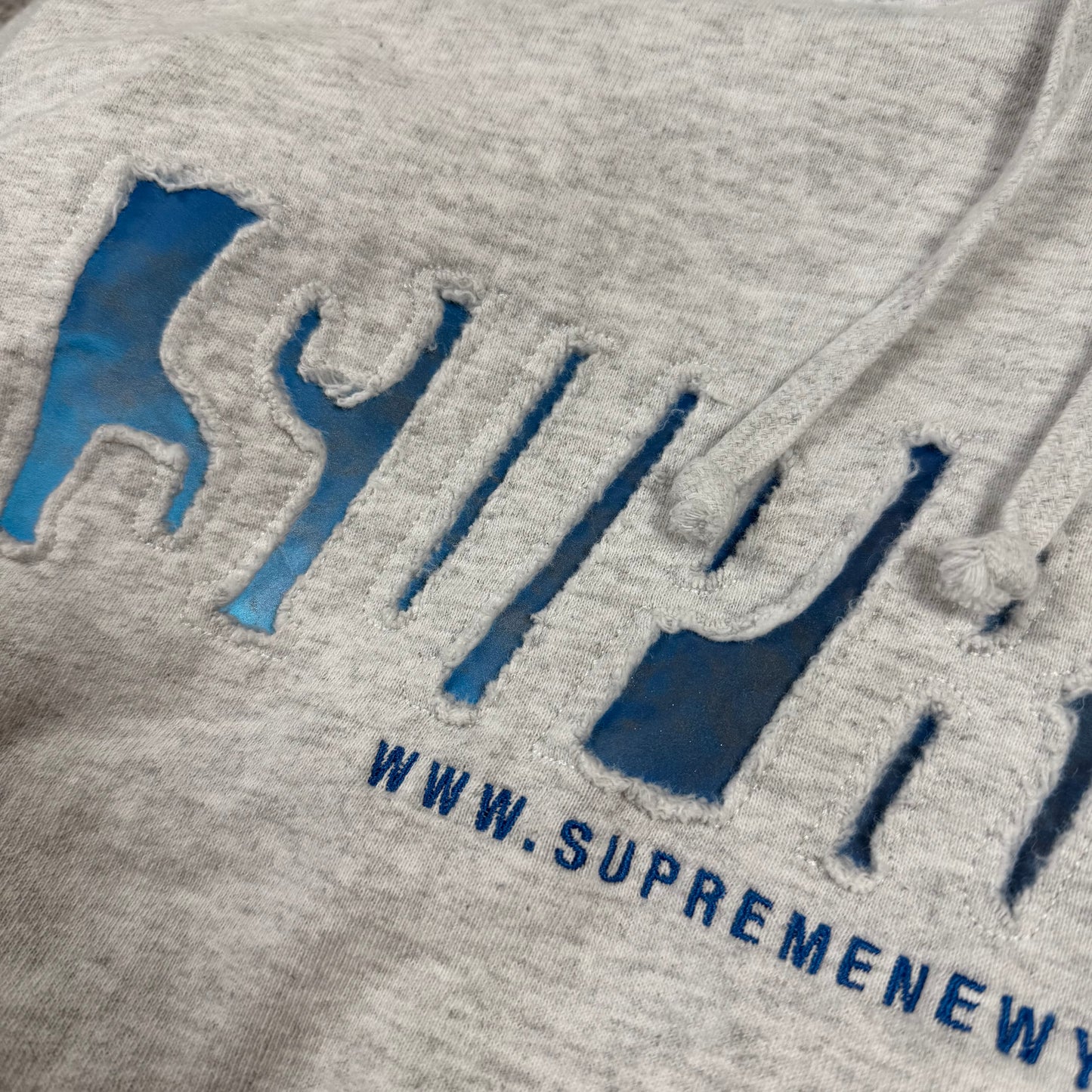 Supreme Reflective Cutout Logo ‘Gray’ Hoodie