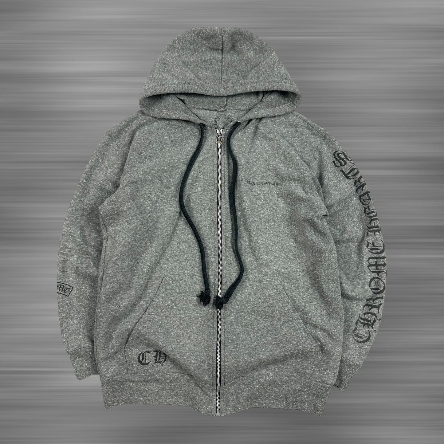 Chrome Hearts T-Bar F*** You Zip-Up Hoodie Heather Grey