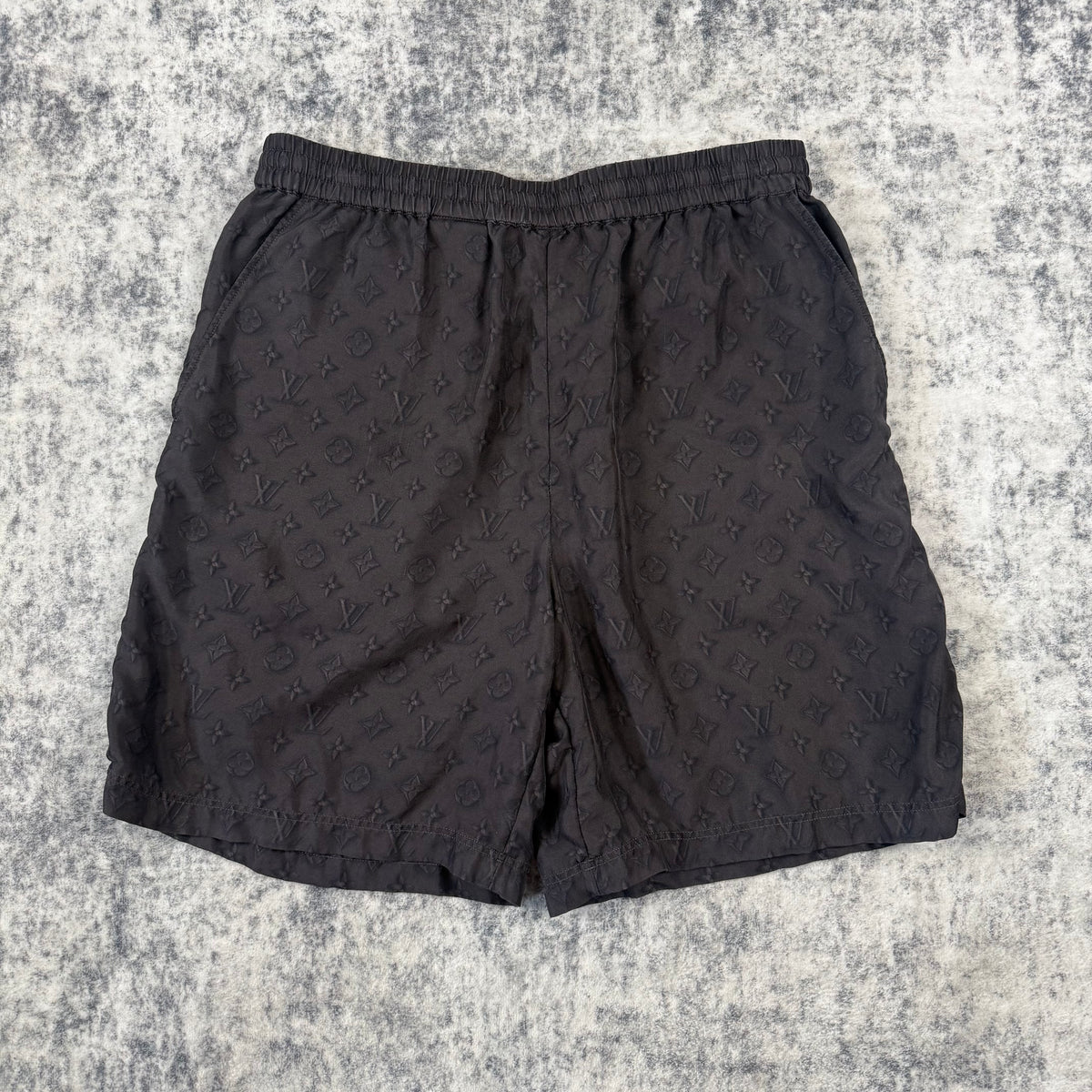 Louis Vuitton Printed Monogram Silk Shorts