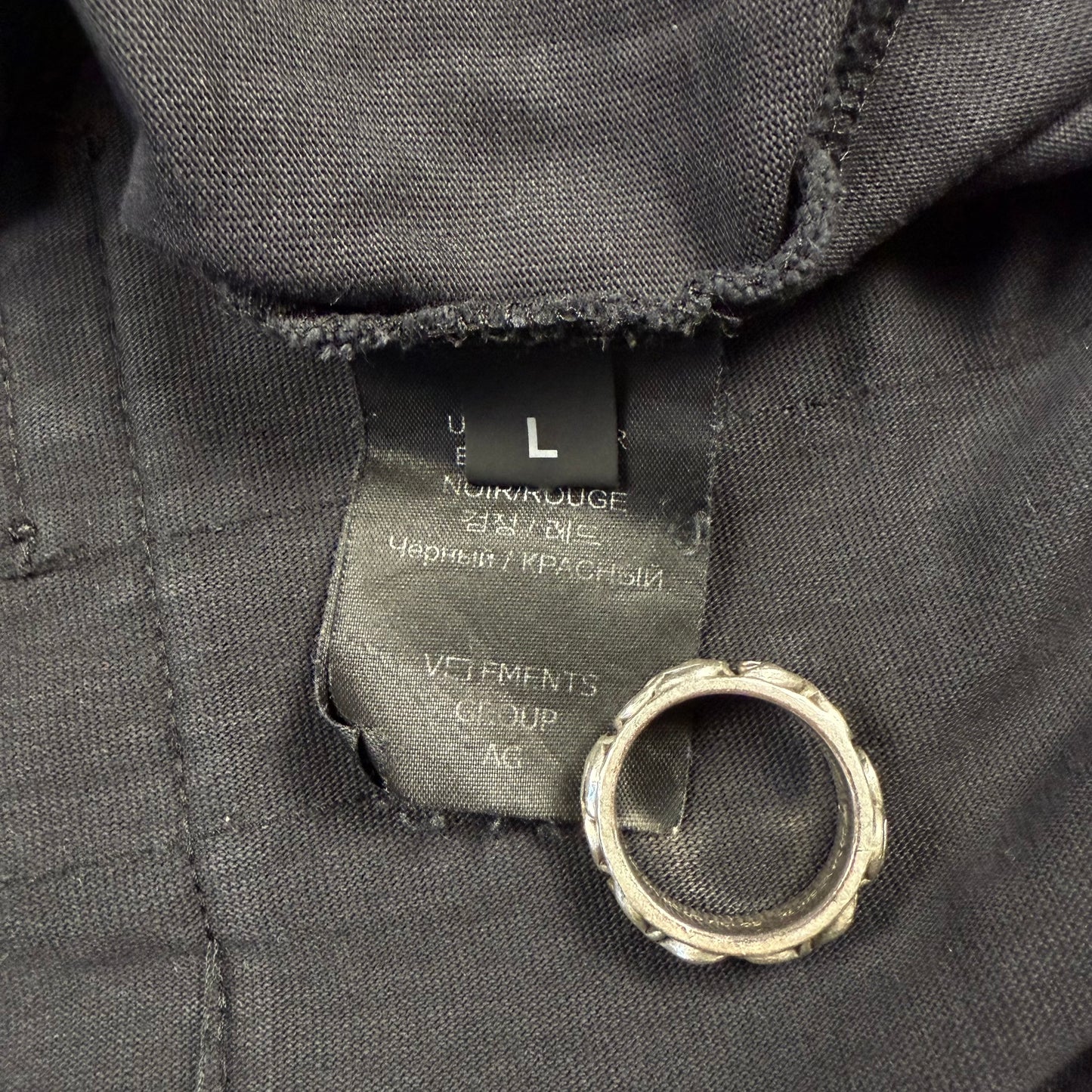 Vetements Hardcore Patched Dense ‘Black’ T-Shirt