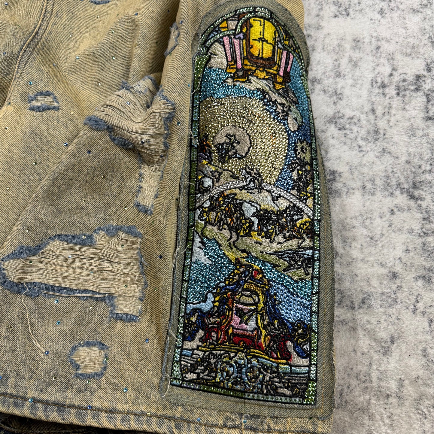 Who Decides War Unfurled Denim Shorts