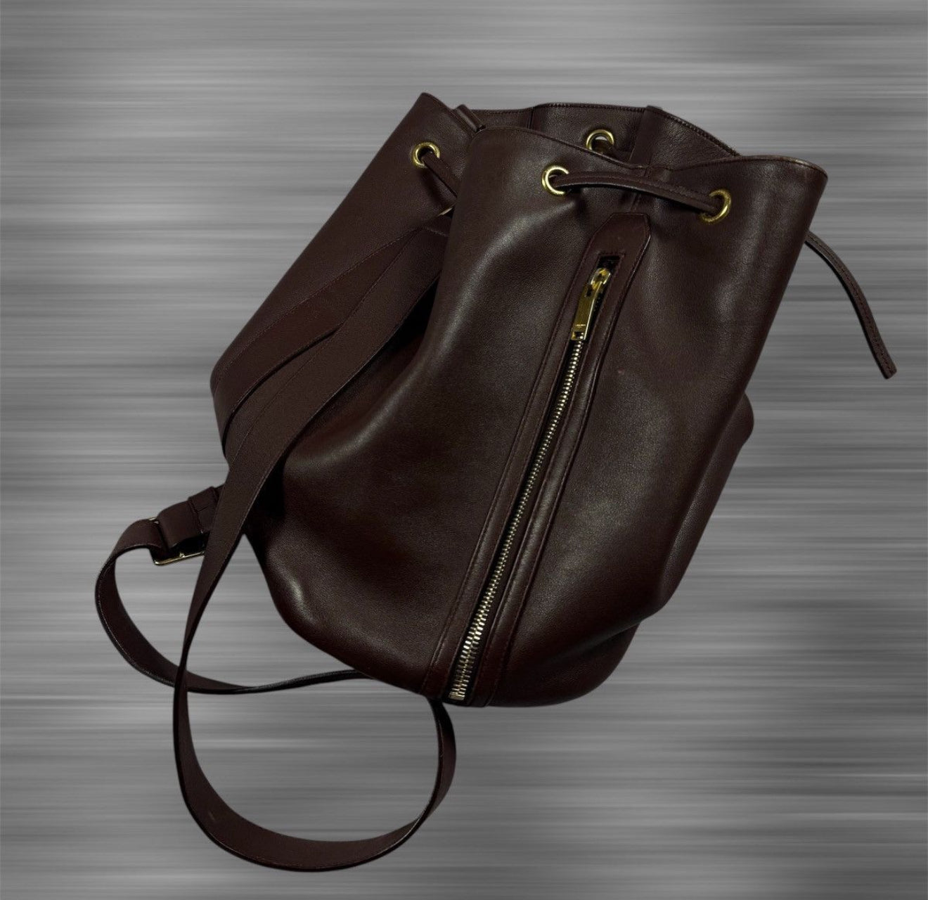 Saint Laurent Paris Oxblood/Burgundy Bucket Bag