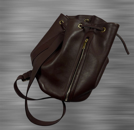 Saint Laurent Paris Oxblood/Burgundy Bucket Bag