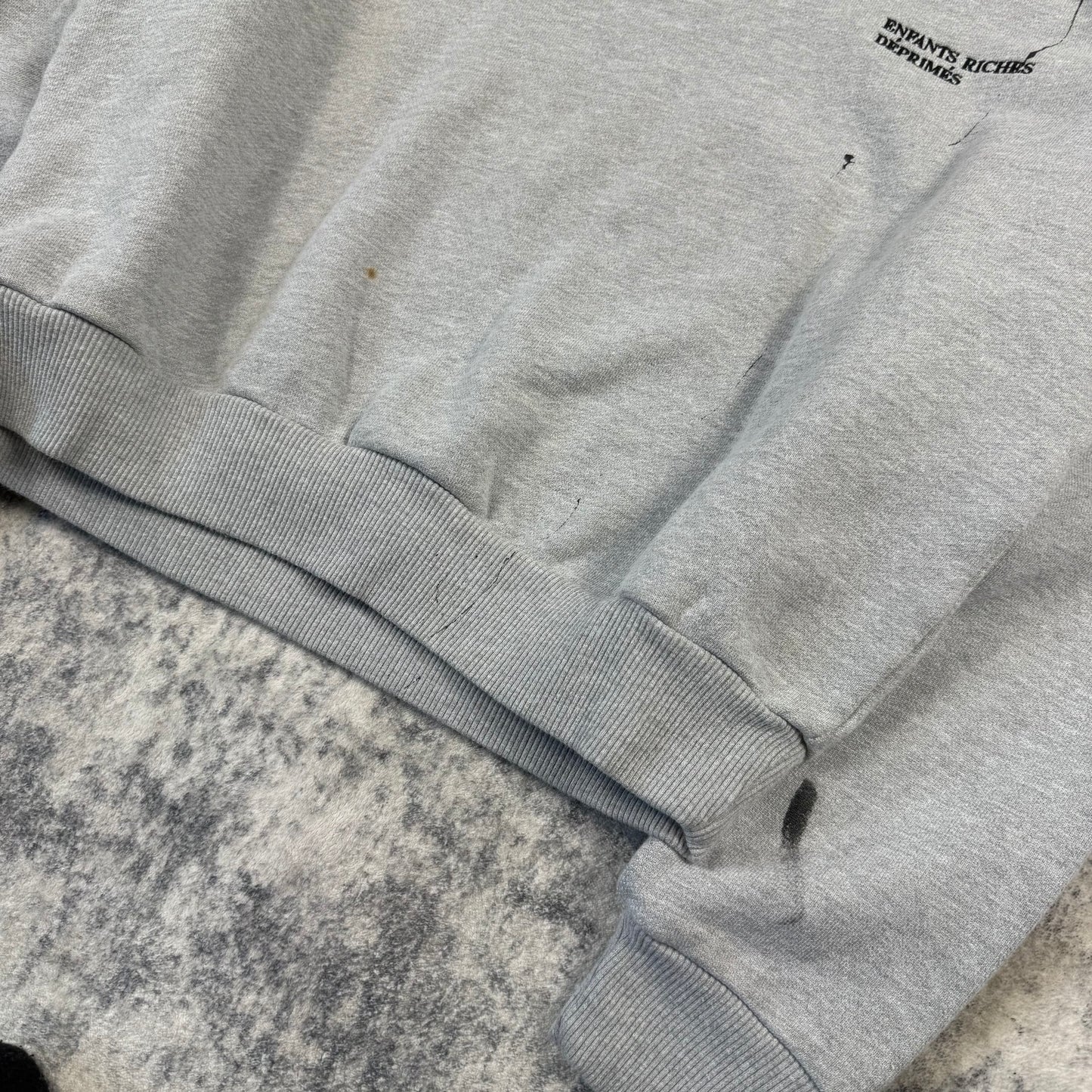Enfants Riches Déprimés Paint Splatter Logo ʼGrey’ Crewneck