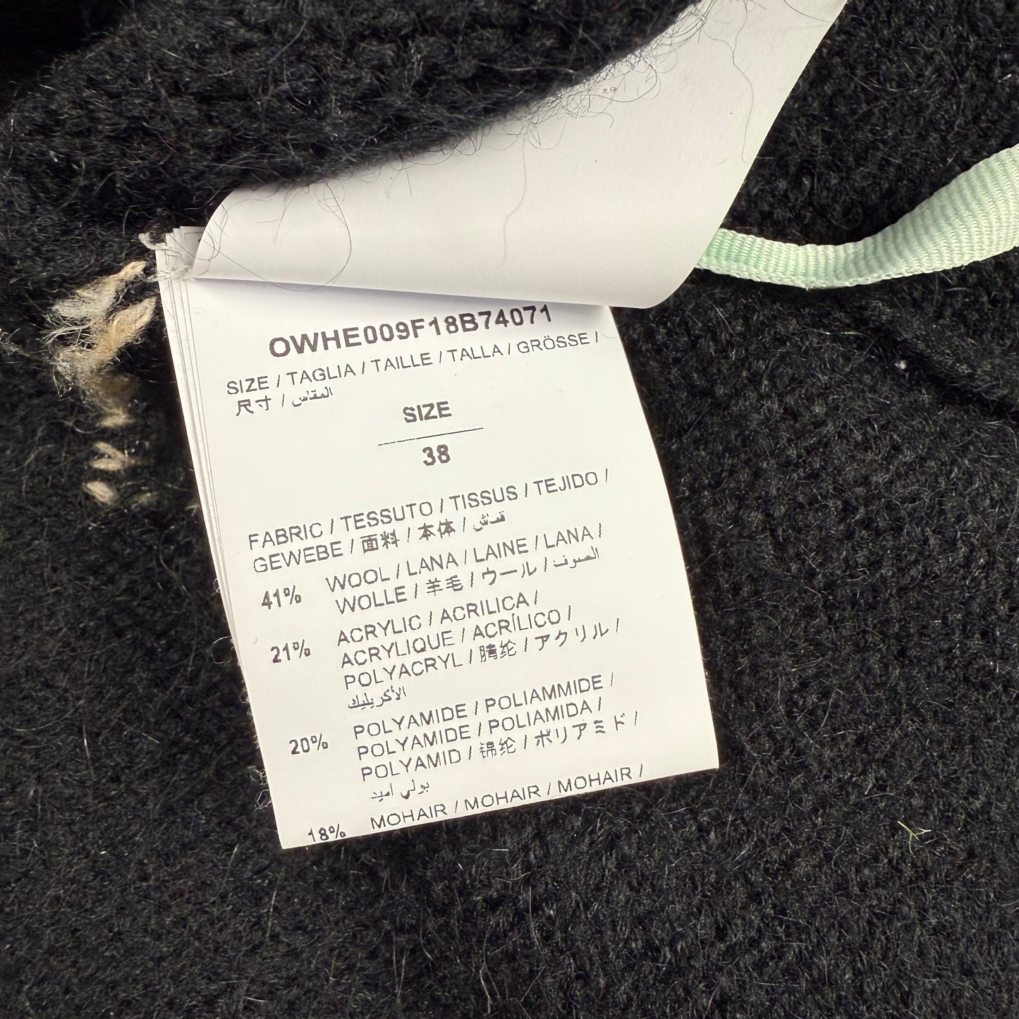 OFF-WHITE Mohair ‘Black/Gradient’ Wool Sweater