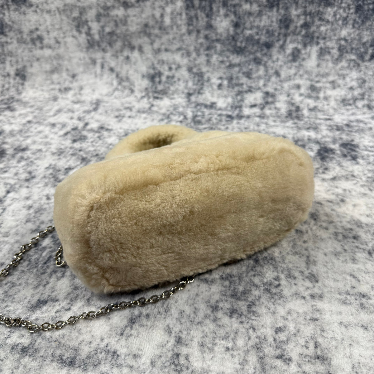 Miu Miu Cream Shearling Fur Handbag