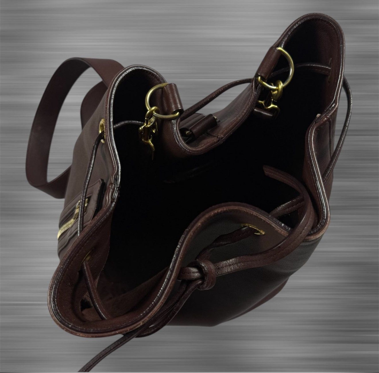 Saint Laurent Paris Oxblood/Burgundy Bucket Bag