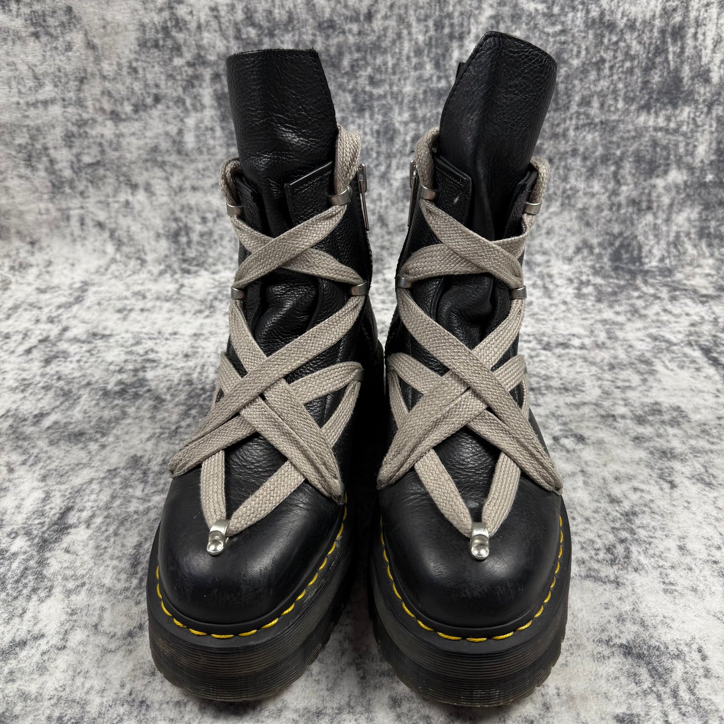 Rick Owens x Dr. Martens 1460 Quad Sole Pentagram Jumbo Lace Boots
